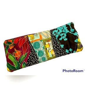 Handmade OOAK make up bag scrap fabric